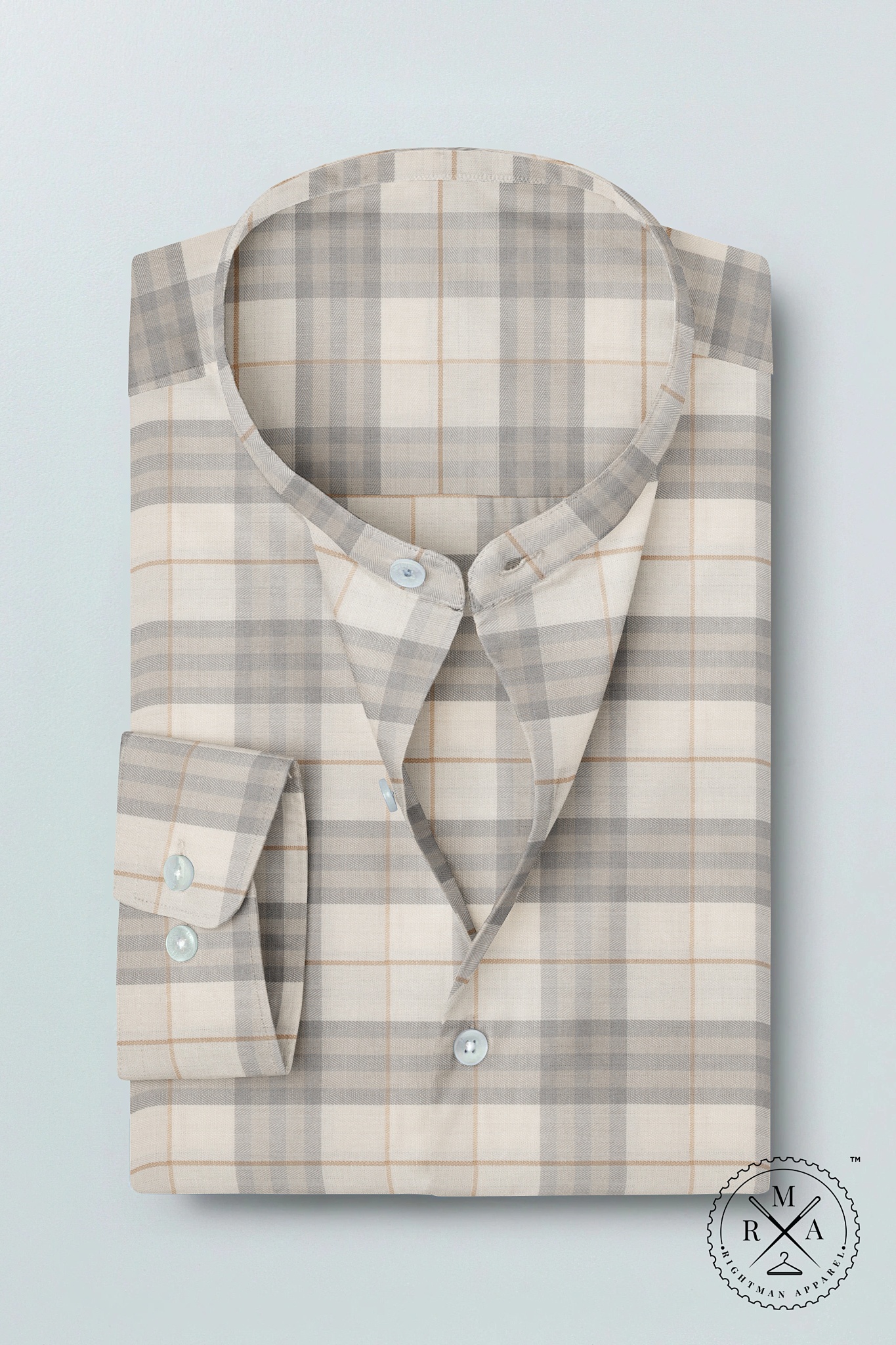 Grey Brown Plaid Shirt SH213
